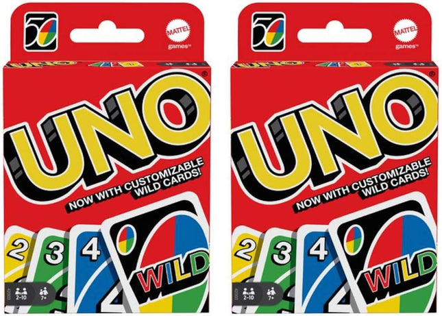 Mattel Uno Wild Card Game 2 Pack, Red