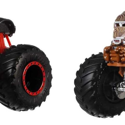 Hot Wheels Monster Trucks 2-Pack, Demolition Doubles Set of 2 Toy Vehicles in 1:64 Scale, for Kids & Collectors (Styles May Vary)