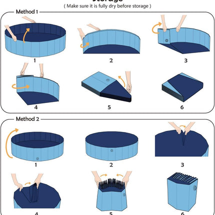 Jasonwell Foldable Dog Pet Bath Pool Collapsible Dog Pet Pool Bathing Tub Kiddie Pool Doggie Wading Pool for Puppy Small Medium Large Dogs Cats and Kids 48" Blue