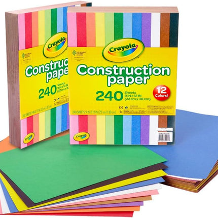 Crayola Construction Paper - 480ct (2pck), Bulk School Supplies For Kids, Teacher Classroom Must Have, Art Paper, Arts & Crafts