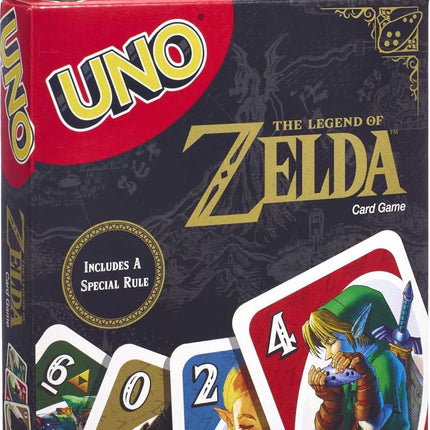 Mattel Games UNO The Legend of Zelda Card Game for Family Night with Themed Graphics & Special Rule