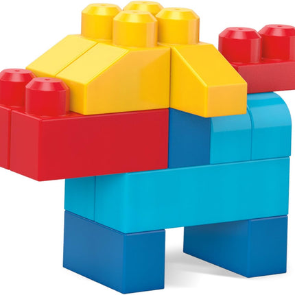 MEGA BLOKS First Builders Toddler Blocks Toys Set, Deluxe Building Bag with 150 Pieces and Storage, Blue, Ages 1+ Years
