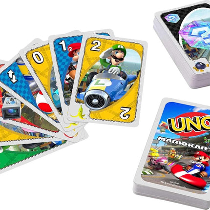 Mattel Games UNO Mario Kart Card Game for Kids, Adults, Families & Parties with Special Rule for 2 to 10 Players