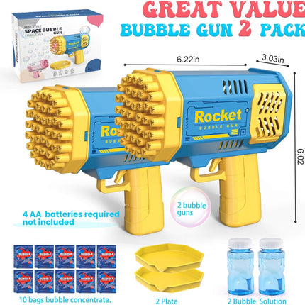 Toys for 3-8 Year Old Boys Girls: 2 Pack Bubble Machine for Kids with Bubble Solution, Gifts for 3 4 5 6 7 8 Years Old Boy Birthday Toy for Kid Toddlers Ages 4-6 Outdoor Wedding Bubbles Wands