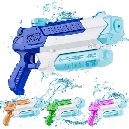 Water Guns for Kids Adults, 4 Pack 400CC/40ft Long Range High Capacity Squirt Guns Toy, Pool Toys Water Toys for Swimming Pool Beach Sand Outdoor, Summer Gifts for Boys Girls