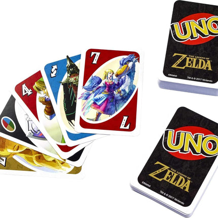 Mattel Games UNO The Legend of Zelda Card Game for Family Night with Themed Graphics & Special Rule