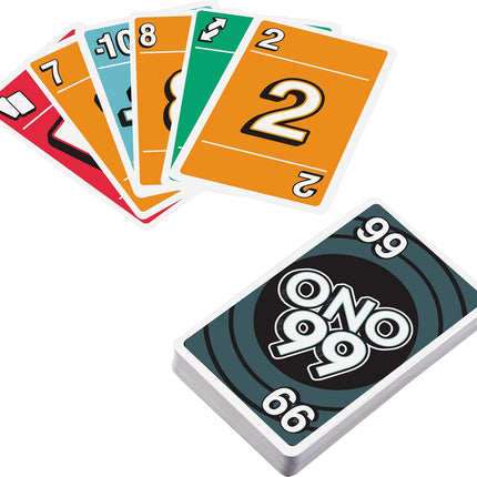 Mattel Games ONO 99 Card Game from The Makers of UNO for Kids, Adults & Families, Add Numbers & Don't Go Over 99
