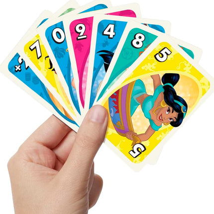 Mattel Games UNO Disney Princesses Card Game for Kids & Family Nights, Themed Deck & Special Rule for 2 to 10 Players