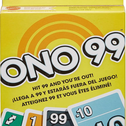 Mattel Games ONO 99 Card Game from The Makers of UNO for Kids, Adults & Families, Add Numbers & Don't Go Over 99
