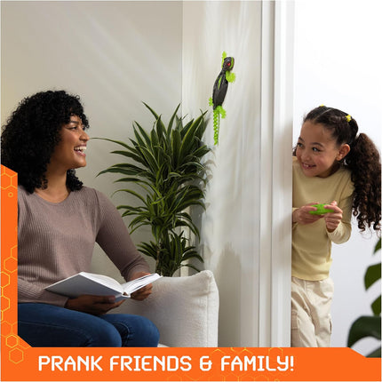 HEX BOTS Wall Crawler Gecko, Rechargeable Remote Control Robot Kids Toys, Climbs up Walls for Prank Toys & Games, RC Robot Toys for Boys & Girls Ages 4 & Up