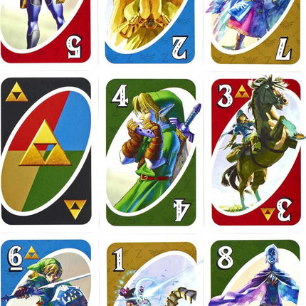 Mattel Games UNO The Legend of Zelda Card Game for Family Night with Themed Graphics & Special Rule