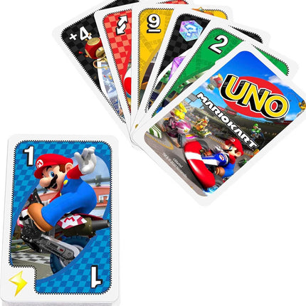 Mattel Games UNO Mario Kart Card Game for Kids, Adults, Families & Parties with Special Rule for 2 to 10 Players