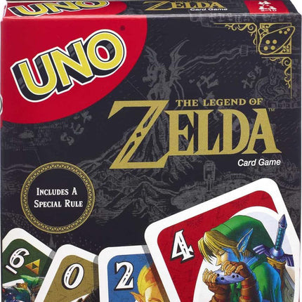Mattel Games UNO The Legend of Zelda Card Game for Family Night with Themed Graphics & Special Rule