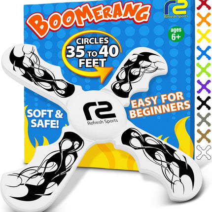 Fun Boomerang - Kids Outdoor Flying Disc Game - Soft & Easy to Use - Birthday Gifts for Boys & Girls All Ages - Best Boy Gifts for 6 7 8 9 10 Year Old Boys + 2025 Top Toys for Age 8-12 Boy Gift Ideas