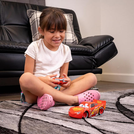 Jada Toys Pixar Cars 1:24 Lightning McQueen RC Remote Control Car 2.4 GHz Red Toys for Kids