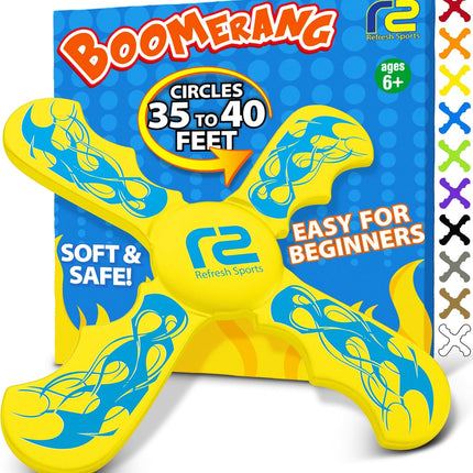 Fun Boomerang - Kids Outdoor Flying Disc Game - Soft & Easy to Use - Birthday Gifts for Boys & Girls All Ages - Best Boy Gifts for 6 7 8 9 10 Year Old Boys + 2025 Top Toys for Age 8-12 Boy Gift Ideas