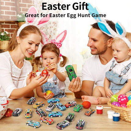 28 Pack Pull Back Cars for Kids, Mini Vehicles Toy Bulk Party Favor Race Cars Toys, Goodie Bag Stuffers, Pinata Fillers for Boys Girls Toddlers