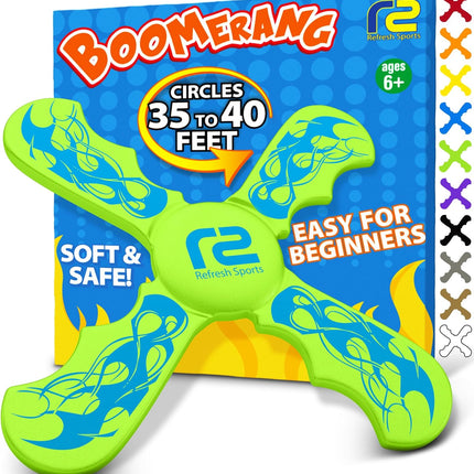 Fun Boomerang - Kids Outdoor Flying Disc Game - Soft & Easy to Use - Birthday Gifts for Boys & Girls All Ages - Best Boy Gifts for 6 7 8 9 10 Year Old Boys + 2025 Top Toys for Age 8-12 Boy Gift Ideas