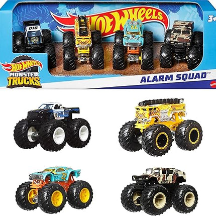 Hot Wheels Monster Trucks 2-Pack, Demolition Doubles Set of 2 Toy Vehicles in 1:64 Scale, for Kids & Collectors (Styles May Vary)
