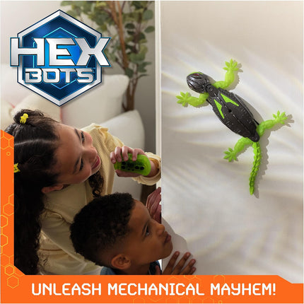 HEX BOTS Wall Crawler Gecko, Rechargeable Remote Control Robot Kids Toys, Climbs up Walls for Prank Toys & Games, RC Robot Toys for Boys & Girls Ages 4 & Up