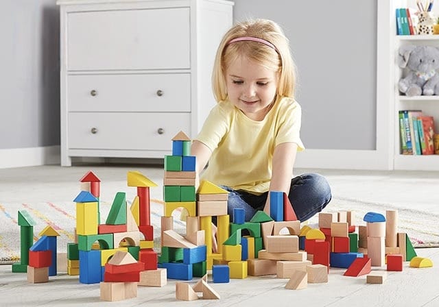Wooden Building Blocks Set