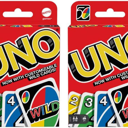 Mattel Uno Wild Card Game 2 Pack, Red