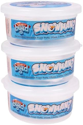 Kangaroo 3 Pack Build a Snowman Kit Snowballs Toys for Kids Stocking Stuffers - Snow Play Winter Toys Christmas Crafts DIY - Snow Man Kit Outdoor Modeling Clay Craft - Stocking Stuffers for Kids
