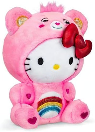 Care Bears Hello Kitty Dressed As Cheer Bear 8" Fun-Size Plush - Soft, Huggable Bestie! – Good for Girls and Boys, Employees, Collectors, Ages 4+