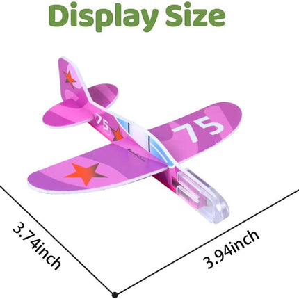 Manmel 50 Pcs Foam Gliders Planes Toys for Kids, Paper Airplane, Party Favors Goodie Bag Stuffers, Outdoor Flying Toys, Bulk for Classroom Prizes Boys and Girls