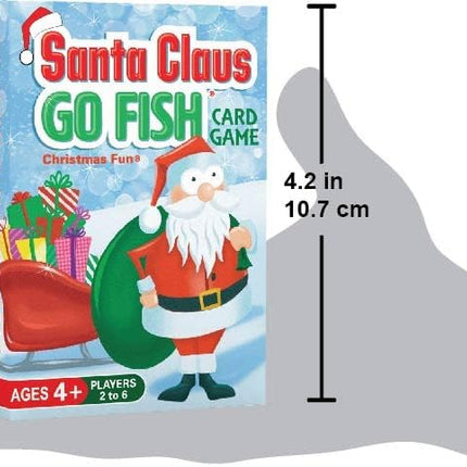 Santa Claus Go Fish – A Family Christmas Game for Kids Ages 4 & Up | Go Fish, Old Maid, and Slap Jack in One Deck (Holiday Stocking Stuffers, Gift for Boy or Girl, Fun Family Board Game Night)