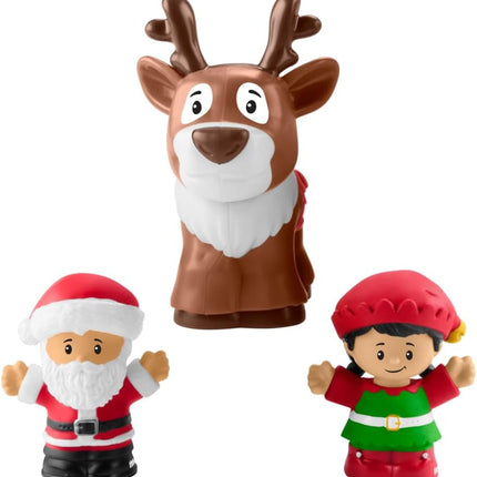 Fisher-Price Little People Toddler Toy Musical Christmas Train with Santa Elf & Reindeer Figures for Pretend Play Kids Ages 1+ Years