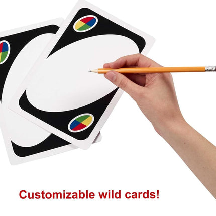 Mattel Games Giant UNO Card Game for Kids, Adults & Family Night with Oversized & Features for 2 to 10 Players