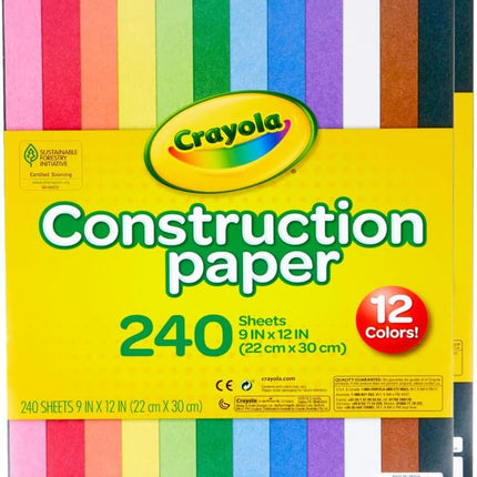 Crayola Construction Paper - 480ct (2pck), Bulk School Supplies For Kids, Teacher Classroom Must Have, Art Paper, Arts & Crafts