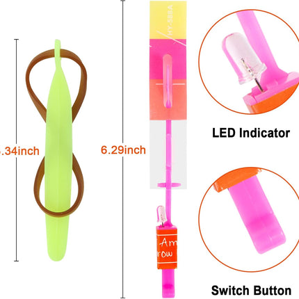 25 Sets LED Flying Set, 25 Slingshot+25 Glow Helicopter-50 Pcs, Flying Toy Outdoor Toys Glow in The Dark Party Supplies Party Favors for Kids 8-12,4-8