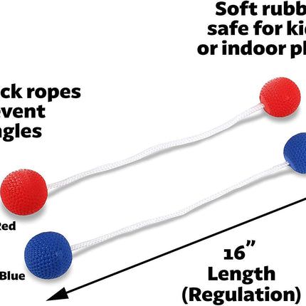 GoSports Ladder Toss Indoor & Outdoor Game Set with 6 Soft Rubber Bolo Balls and Travel Carrying Case - Choose Pro or Classic