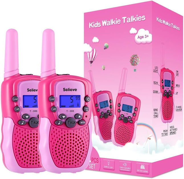 Selieve Toys for 3-12 Year Old Boys Girls, Easter Basket Stuffers, Walkie Talkies for Kids 22 Channels 2 Way Radio Toy with Backlit LCD Flashlight, 3 Miles Range for Outside, Camping, Hiking