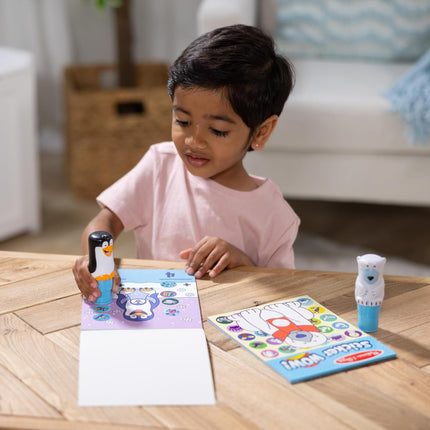 Melissa &amp; Doug Sticker Wow!® Winter (Polar Bear and Penguin) Value Pack Arts and Crafts Collectibles - 2 Activity Pads, 2 Sticker Stampers, 2 Bonus Stacks - FSC Certified