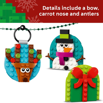 LEGO Christmas Ornament Selection Building Toys - Holiday Crafts for Family, Kids, Boys & Girls, Ages 6+ - Hanging Christmas Decorations for Tree - 40744