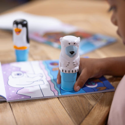 Melissa &amp; Doug Sticker Wow!® Winter (Polar Bear and Penguin) Value Pack Arts and Crafts Collectibles - 2 Activity Pads, 2 Sticker Stampers, 2 Bonus Stacks - FSC Certified