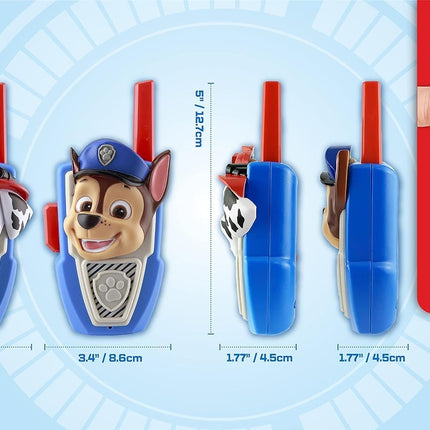 eKids Paw Patrol Toy Walkie Talkies for Kids, Static Free and Extended Range Indoor and Outdoor Toys for Kids and Fans of Paw Patrol Toys