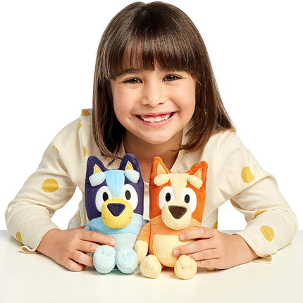 Bluey & Bingo Small Plush Bundle – 2 Pack Soft Stuffed Animals for Kids, Perfect Size for Little Hands, Cuddly Travel Toys, Embroidered Faces, Gift for Toddlers Ages 3+