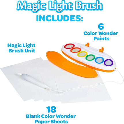 Crayola Color Wonder Magic Light Brush, Mess Free Painting Station for Kids, Gift for Kids, Toddler Toys & Activities, Ages 3, 4, 5