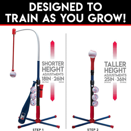 Franklin Sports Grow-with-Me Kids Baseball Batting Tee + Stand Set for Youth + Toddlers - Youth Baseball, Softball + Teeball Hitting Tee Set for Boys + Girls