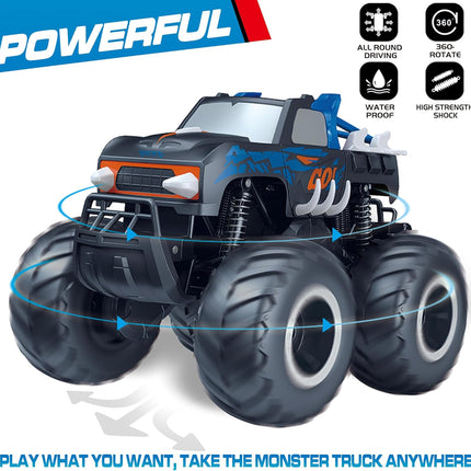 Threeking 1:16 Waterproof Monster Truck Toys RC Cars Amphibious Remote Control Car Trucks 4WD All Terrain Off-Road Pickup Toy for 6 7 8 9 10 11 12 Year Old Boys Girls Kids Gifts Presents