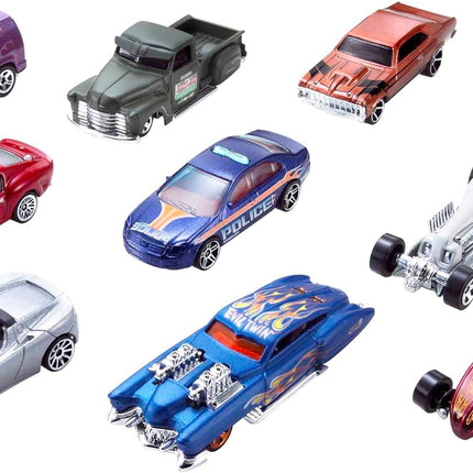 Hot Wheels Set of 10 1:64 Scale Toy Trucks and Cars for Kids and Collectors, Styles May Vary (Amazon Exclusive)