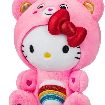 Care Bears Hello Kitty Dressed As Cheer Bear 8" Fun-Size Plush - Soft, Huggable Bestie! – Good for Girls and Boys, Employees, Collectors, Ages 4+