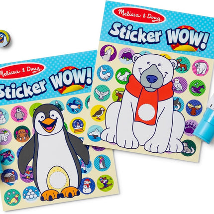 Melissa &amp; Doug Sticker Wow!® Winter (Polar Bear and Penguin) Value Pack Arts and Crafts Collectibles - 2 Activity Pads, 2 Sticker Stampers, 2 Bonus Stacks - FSC Certified