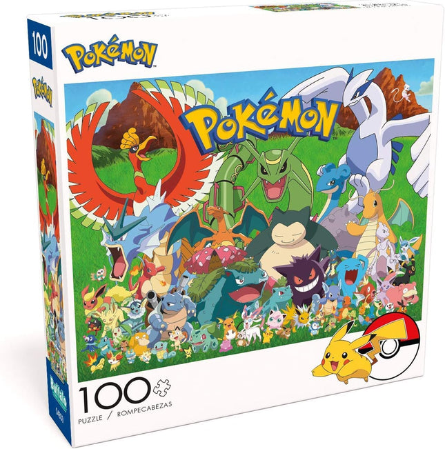 Buffalo Games - Pokemon- Fan Favorites - 100 Piece Jigsaw Puzzle for Families -Challenging Puzzle Perfect for Game Nights - Finished Size is 15.00 x 11.00
