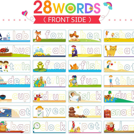 KMUYSL Learning Toys for 2 3 4 5 6 Years Old Boys and Girls - See & Spell CVC Word Builders with Alphabet Cards for Kids, Preschool Learning Activities Toys, Idea Birthday Gifts for Age 2-4 4-6 Kids