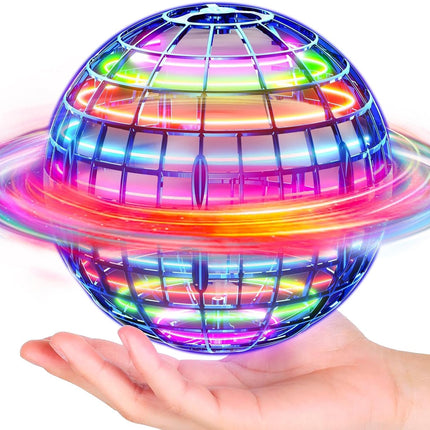 Flying Orb Ball (Blue, 2025 Upgraded) with Dazzling Lights, Magic Hover Spinner, Cool Boomerang Drone, Floating Cosmic Globe, Kids Toys Gifts for 6 7 8 9 10 Year Old Boys Girls